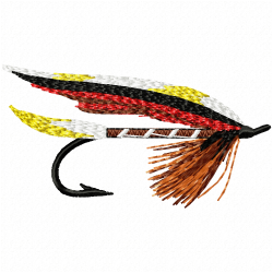Fish Hook Embroidery Design 4